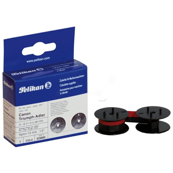 Pelikan%20compatible%20ribbons%20520866%20for%20Canon%2C%20Trimmph%20Adler%20GR.51%20black%2Fred%2F6M