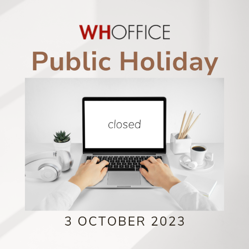 3 octobre - Jour férié chez WHOffice ! Notre entreprise sera fermée ce jour-là.